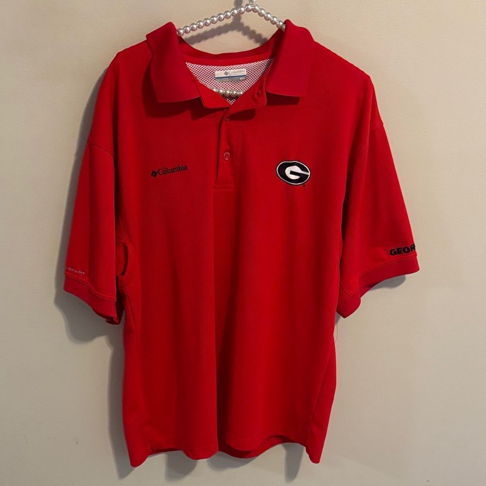 Columbia Red Georgia bulldogs Polo size medium